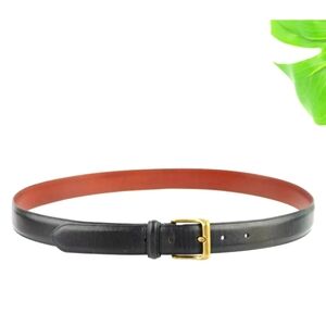 Vintage 90's Coach Brand Genuine Smooth Leather & Brass Adjustable Belt, 42